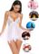 Avidlove Lingerie for Women Lace Babydoll Sleepwear Boudoir Outfits Plus Size Langeray XS-5XL