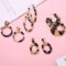 LANTAI 16 Pairs Trendy Acrylic Earrings Rattan Earrings for Women Girls-Summer Beach Straw Earrings Resin Dangle Drop Fashion Earrings Geometric Statement Earrings Vacation Jewelry