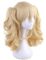 Morvally Short Straight Blonde Bob Wig with Two Jaw Claws Ponytail Hair for Cosplay Costume Halloween Wigs