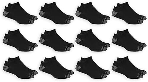 Fruit of the Loom Men’s 12 Pair Pack Dual Defense Cushioned Socks