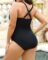 Daci Plus Size Plunge One Piece Swimsuits for Women Sexy Bathing Suits Lace Up Swimwear