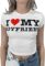 Matching Shirts for Couples Women Men I Love Heart My Girlfriend Boyfriend Gf Bf Tee Novelty T-Shirts Y2k Crop Top