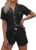 Ekouaer Women Classic Soft Short Pajamas Set
