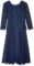 Alex Evenings Women’s Tea Length Sequin Mock Dress (Petite and Regular)