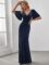 Ever-Pretty Women’s Velvet Retro V-Neck Wrap Maxi Formal Dresses 0861-USA