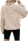 Yanekop Womens Fleece Jacket Fuzzy Long Sleeve Short Coats Button Down Sherpa Outerwear with Pockets