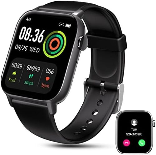Dewnite Smart Watch for Android and iOS Phone, Call and Text Smart Watch for Women and Men, IP67 Waterproof Sport Smartwatches, Fitness Tracker Blood Pressure Monitor Heart Rate Sleep Tracker