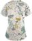 Easter Day Costumes for Women Cute Bunny Printed Workwear T-Shirts Short Sleeve V Neck Scrub Tops Shirts Pockets