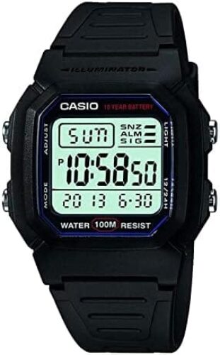 Casio Men’s W800H-1AV Classic Sport Watch with Black Band