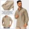 Men’s Sun Protection Hiking Fishing Safari Shirt Long Sleeve Outdoor Cool Quick Dry Cargo Shirts