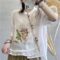 Suit Chinese Shirt Traditional Clothing Women Hanfu Spring Summer Cotton Hemp Embroidered T-Shirt