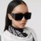 Trendy Oversized Square Sunglasses for Women Men Fashion Black Thick Big Frame Luxury Designer Sun Glasses