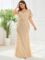 Ever-Pretty Women’s Gorgeous V-Neck Sparkly Embroidery Plus Size Sequin Evening Dress 0692-PZUSA