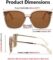 FEISEDY Sunglasses Womens, Oversized Retro Square Polarized Sunglasses, Trendy Shades UV400 B2901