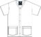 Womens V-Neck SNAP Closure Scrub TOP with Short Sleeves