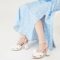 VIMISAOI Womens High Block Chunky Heel Sandals Fashion Open Toe Ankle Buckle Strap Pleated Bow Heel Sandals Wedding Dress Shoes Pumps