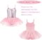 Girls Sequin Ballet Tutu Dress Sparkly Straps Leotards Ballerina Outfit Dance Costumes for Kids