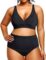 Holipick Two Piece Plus Size Swimsuits for Women High Waisted Bikini Tummy Control Bathing Suits Twist Front Swimwear