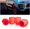 4PCS Fluorescent Car Tire Valve Stem Caps, Luminous Glow in The Dark Auto Tire Valve Cover, Illuminated Corrosion Resistant, Car Decor Accessories Universal for SUV, Trucks, Cars (Red1)