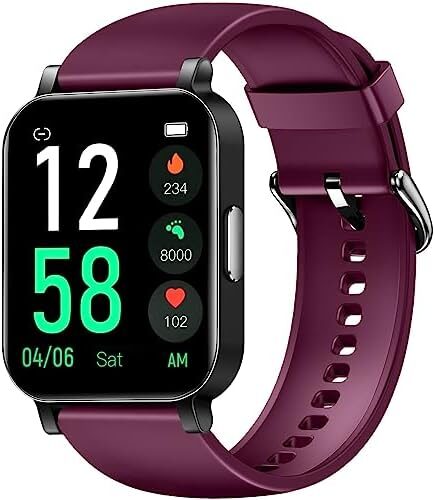 EURANS Smart Watch 41mm, Full Touchscreen Smartwatch, Fitness Tracker with Heart Rate Monitor & SpO2, IP68 Waterproof Pedometer Watch for Women Men Compatible with iOS & Android Phones