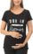 SUNNYBUY Maternity Shirts Funny Due in Maternity Clothes Ruched Side Maternity Tee Graphic Pregnancy Tops