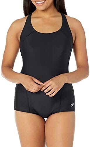 Speedo Women’s Swimsuit One Piece PowerFlex Princess Seam Ultraback Conservative Cut
