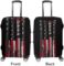 Baseball American Flag Funny Luggage Cover Elastic Suitcase Protector Washable Travel Gear Cover Fits 19-32 Inch