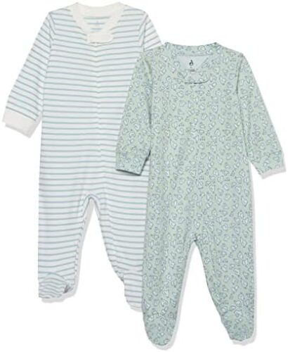 Amazon Aware Unisex Babies’ Organic Cotton Footed Sleep and Play, Pack of 2