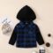 Newborn Boy Girl Buffalo Plaid Flannel Shirt Hoodie Toddler Button Down Top Jacket Outwear Fall Winter Clothes