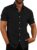 COOFANDY Men’s Casual Linen Button Down Shirt Short Sleeve Beach Shirt