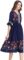 Shineflow Women’s Short Sleeve Mexican Embroidered Floral Pleated Midi A-line Cocktail Dress