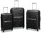 Samsonite Freeform Hardside Expandable with Double Spinner Wheels, Checked-Large 28-Inch, Black
