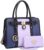 Dasein Women Ladies Handbags Purses Top Handle Satchel Tote Work Bag Shoulder Hobo Bag with Wallet Set 2pcs
