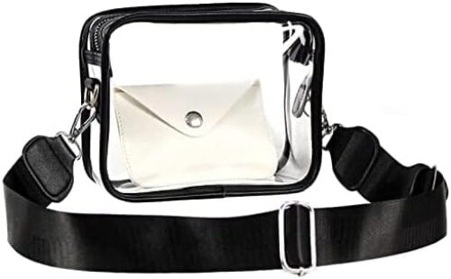 Armiwiin Clear Purse Crossbody Stadium Approved for Women with Small Card Wallet, Clear Stadium Bag Small