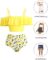 Kaei&Shi High Waisted Flounce Bikini Set,Tummy Control Swimsuits for Women,Off Shoulder