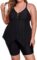 Mycoco Women Tankini Swimsuits Two Piece Tummy Control Bathing Suits Flowy Tankini Top with Boyshorts Cross Back Swimwear