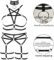 Plus Size Body Harness for Women Gothic Pentagram Full Cage Hollow Out 2 Piece Strappy Bra Garter Belts Set Punk Clothing