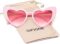 GIFIORE Heart Sunglasses Vintage Retro Oversized Heart Shaped Cat Eye Sun Glasses