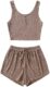 SOLY HUX Women’s Button Front Ribbed Knit Tank Top and Shorts Pajama Set Sleepwear Lounge Sets