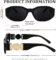 FEISEDY Retro Trendy Rectangle Sunglasses Women Men Vintage 90s Small Narrow Square Sunglasses B2322