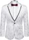 COOFANDY Men’s Floral Suit Jacket Embroidered Wedding Blazer Party Dinner Tuxedo