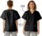 SPECTRUM UNIFORMS Scrub Tops Tunic Snap Front Women V Neck Unisex Deal Medical Professionals Hospital and Lab Work Wear-218C
