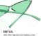 Yoela OLIN Triangle Thick Rimless Sunglasses One Piece Colored Transparent glasses For Women and Men, Green