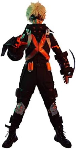 Miccostumes Unisex Full Set of Anime Winter Battle Suit Cosplay Costume Outfits with Accessories