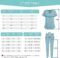 Scrubs Set for Women Joggers V-Neck Pocket Top Uniforms Athletic Stretch Set Workwear Drawstring Threaded Pant Legs