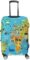 WOEZKEX Animal World Map Luggage Cover Washable Travel Gear Cover 18/24/28/32 Inch Suitcase Protective Cover