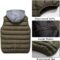 Msmsse Men’s Puffer Vests Outerwear Winter Vest for Men Lightweight Windproof Hooded Vest for Golf Running