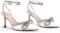 VETASTE Women’s Double Bow Pointed Toe Ankle Strap Crystal Pumps Wedding Bridal Party Stilettos Backless Satin Heeled Sandals