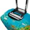 WOEZKEX Animal World Map Luggage Cover Washable Travel Gear Cover 18/24/28/32 Inch Suitcase Protective Cover