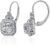 Amazon Collection Platinum or Gold-Plated Sterling Silver Infinite Elements Zirconia Asscher-Cut Antique Drop Earrings